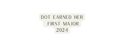 Dot Earned her first major 2024